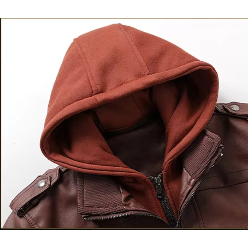 Drune | Lederjacke Herren Mit Reißverschluss, Klassische Jacke Aus Echtleder