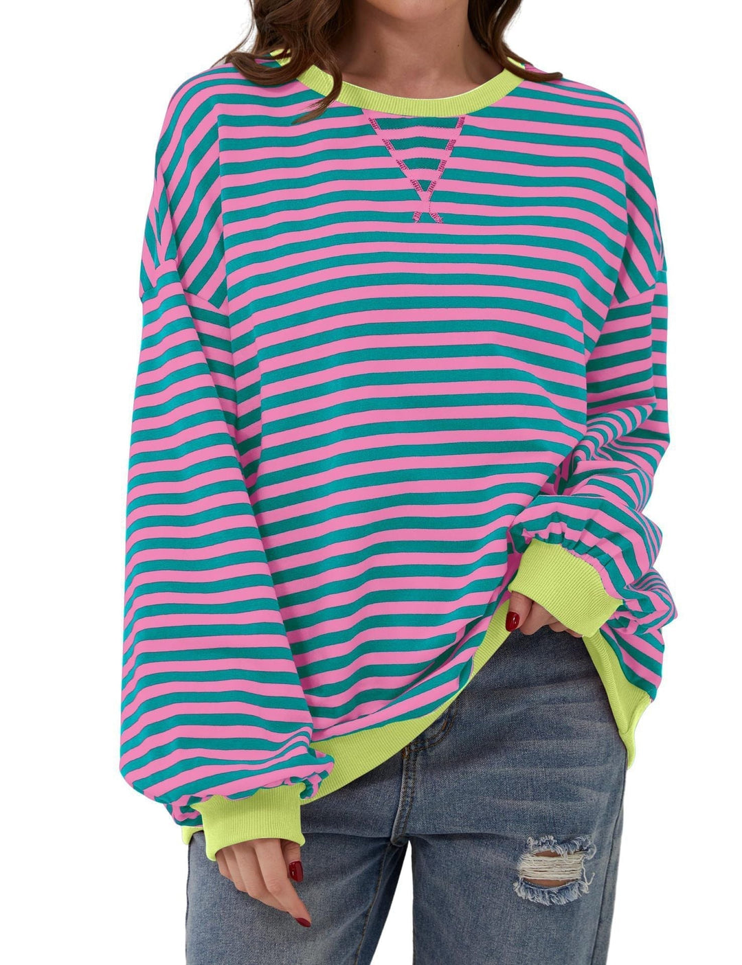Drune | Eleganter, lockerer Damenpullover mit Streifen