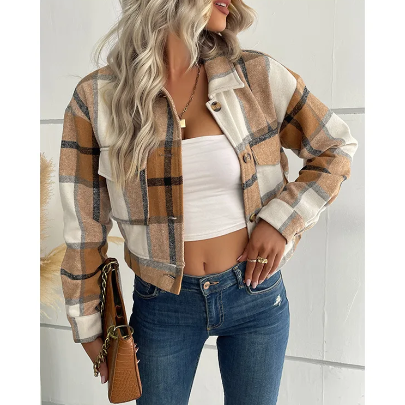 Drune | Trendige Karierte Jacke für Damen