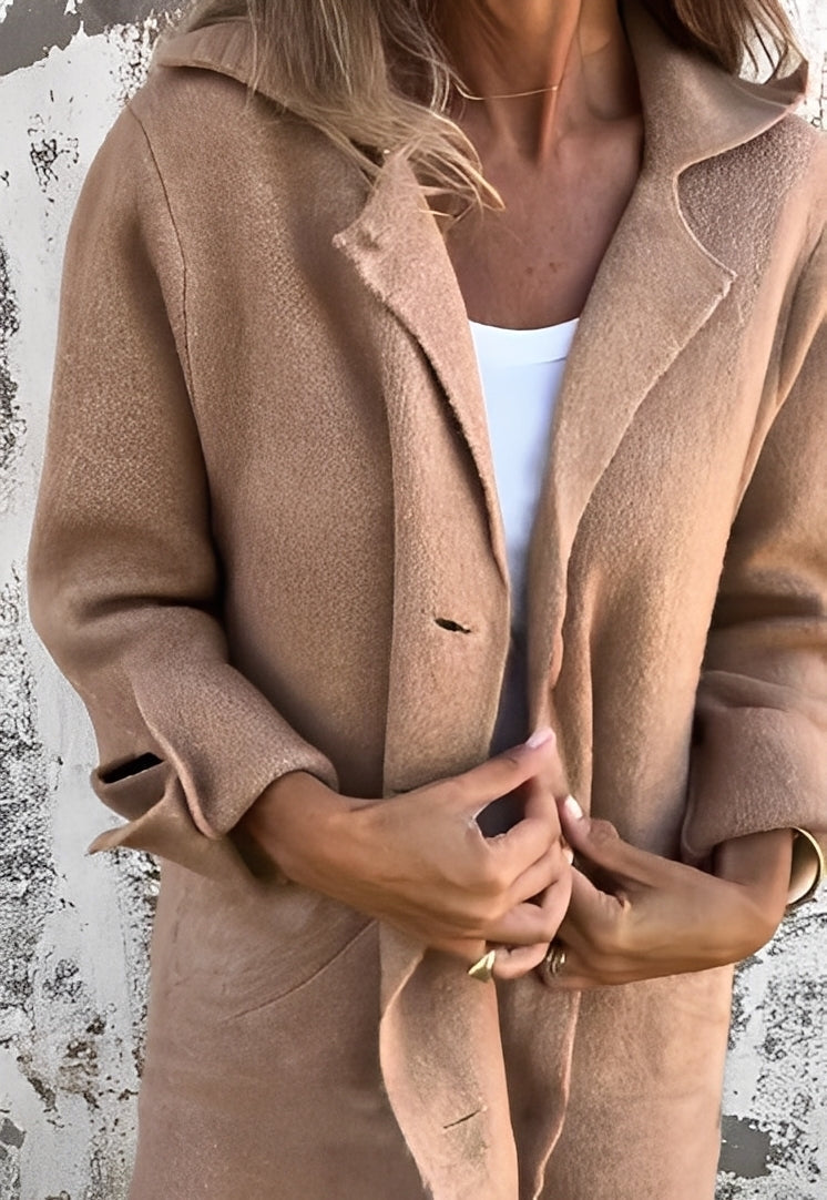 Drune | Lässiger langer Strickmantel für Frauen