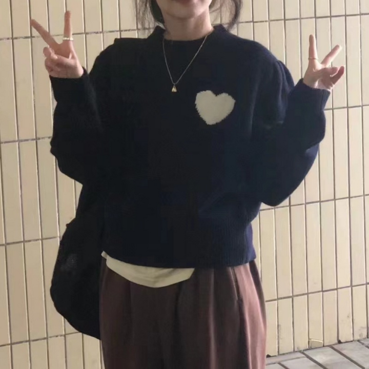 Drune | Grauer Pullover mit Farbblöcken