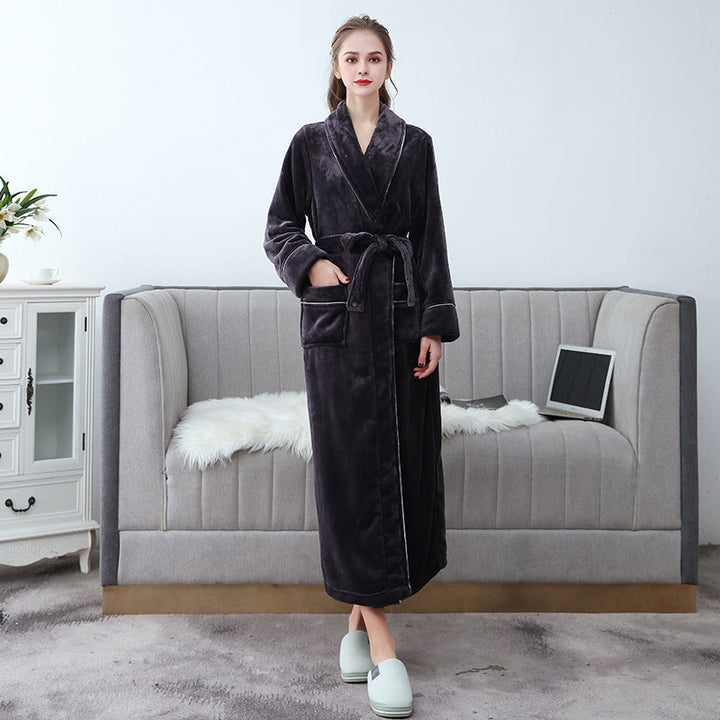 Drune | Wunderschöner Langer Flanell-Bademantel für Paare