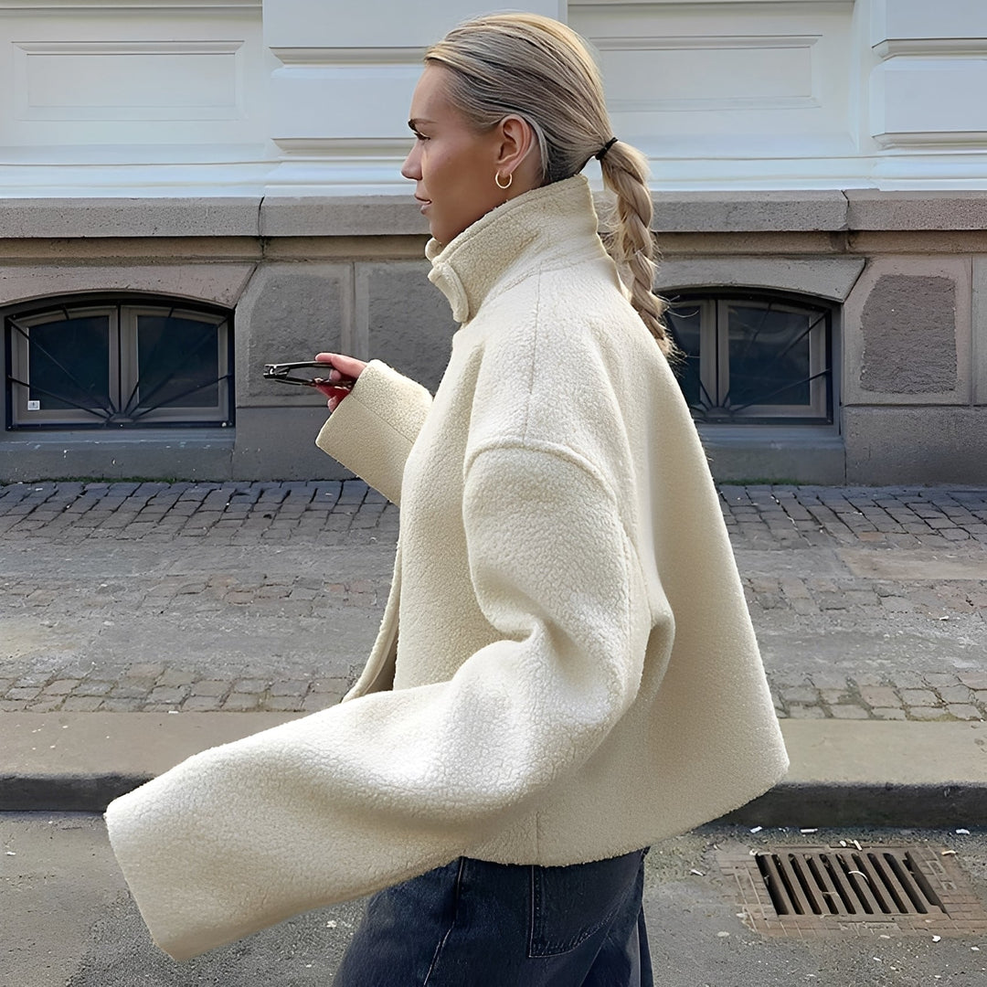 Drune | Modischer, lässiger Oversize-Fleece-Mantel für Frauen