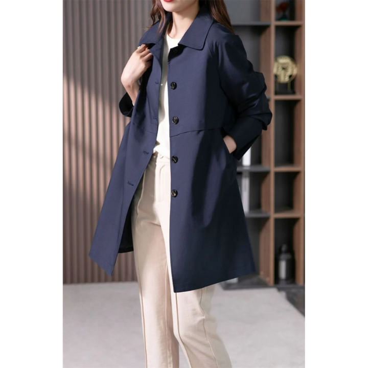 Drune | Klassischer Trenchcoat Damen, Einfach Gebunden, Taillierter Damenmantel