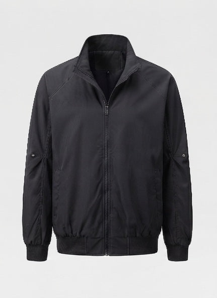 Leichter urbaner Blouson für Herren mit Stehkragen, elastischem Saum und Ärmeltasche