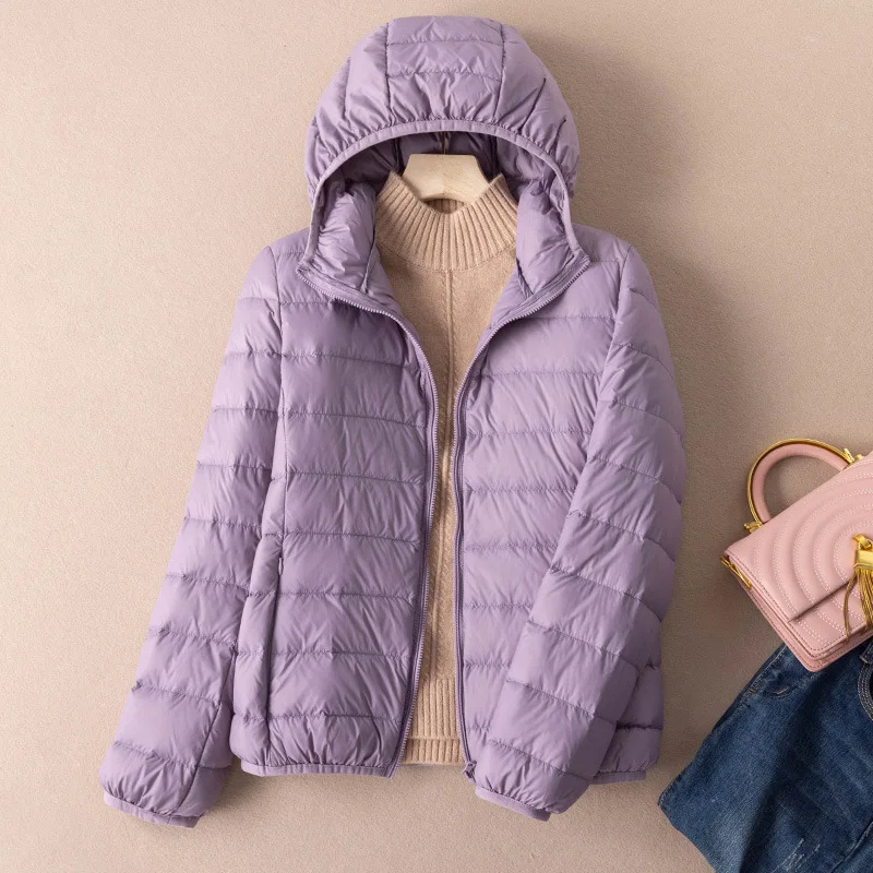 Drune | Steppjacke Leicht mit Kapuze Warm Gefüttert Lässige Passform