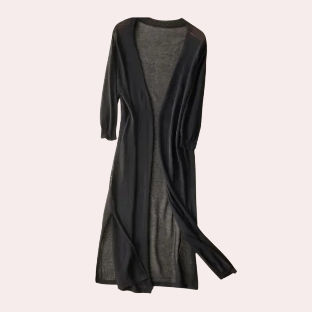 Drune | Damen Lange Weste Elegant Und Leicht Sommer Strickjacke Für Frauen