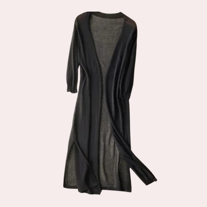 Drune | Damen Lange Weste Elegant Und Leicht Sommer Strickjacke Für Frauen