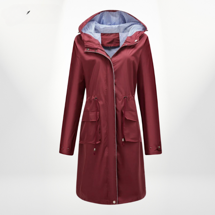 Drune | wasserdichter Über-Knie-Trenchcoat