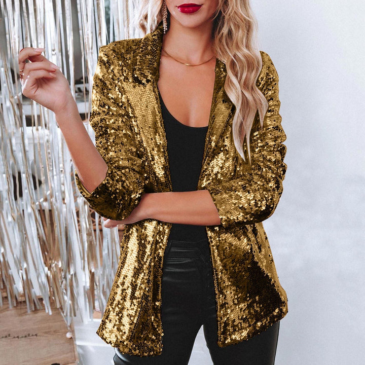 Drune | Glänzender Pailletten-Blazer für Frauen