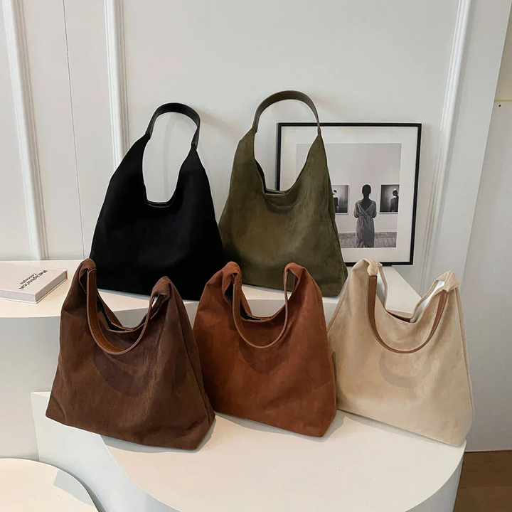 Drune | Damen Wildleder Tote Bag Stilvolle Frauentasche