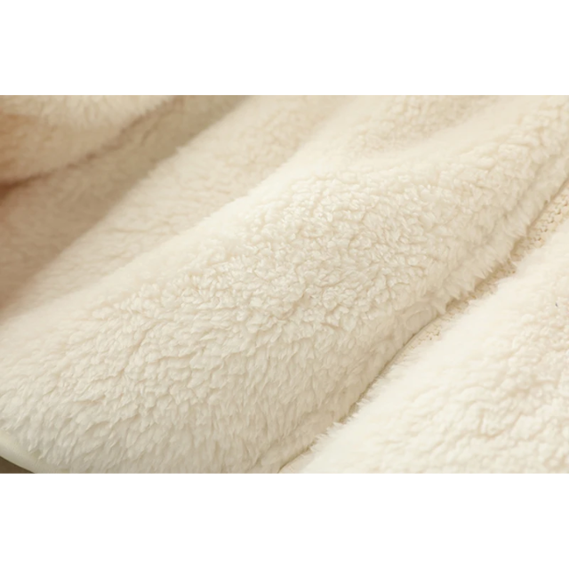 Drune | Weiche Sherpa Zip up Hohe Kragenjacke, Fleeceweste