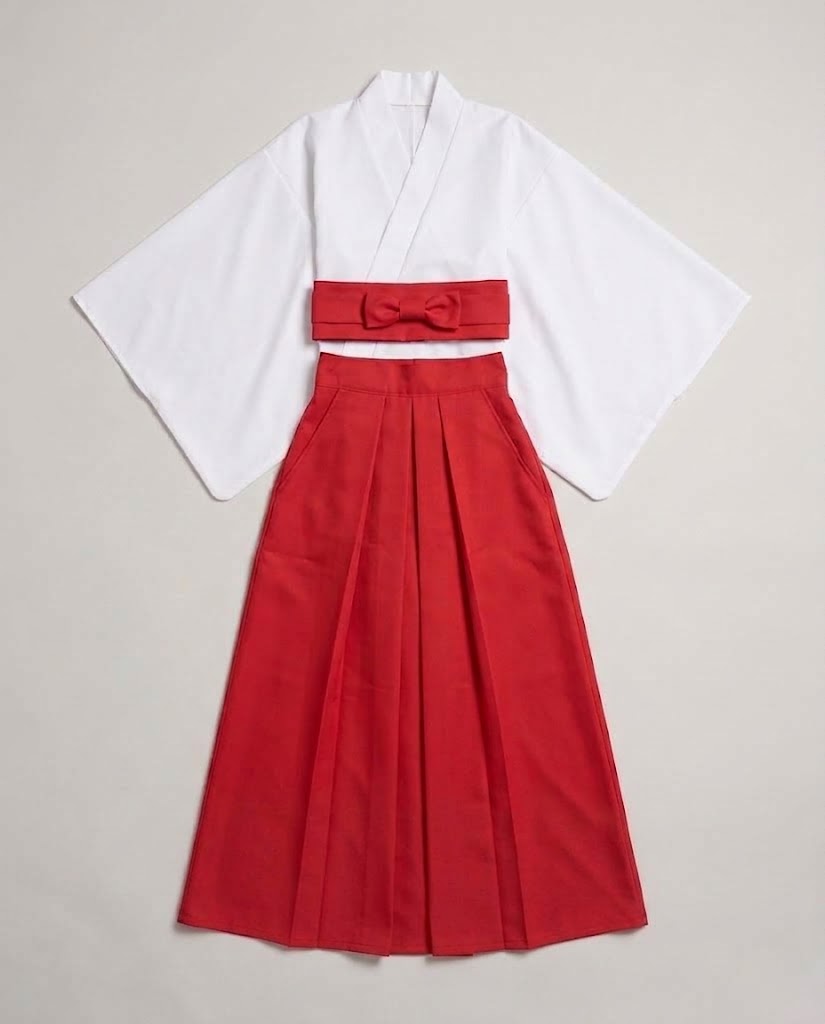 Damen historische Kimono-Robe mit goldenen Verzierungen und Accessoires Drune