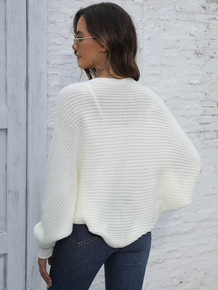 Drune | Bat Sleeve Offenes Front Kurzes Cardigan