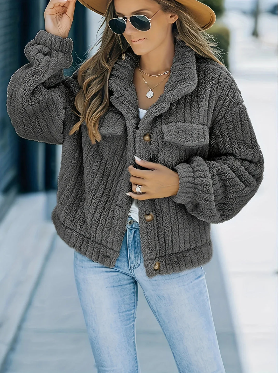 Drune | Truckerjacke mit Fell