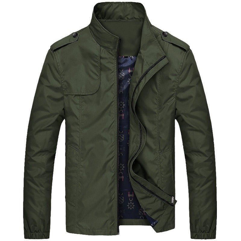Drune | Freizeitjacke Slim Fit - Winddichte Übergangsjacke mit Stehkragen und Taschen, Modernes Design für Alltag und Outdoor