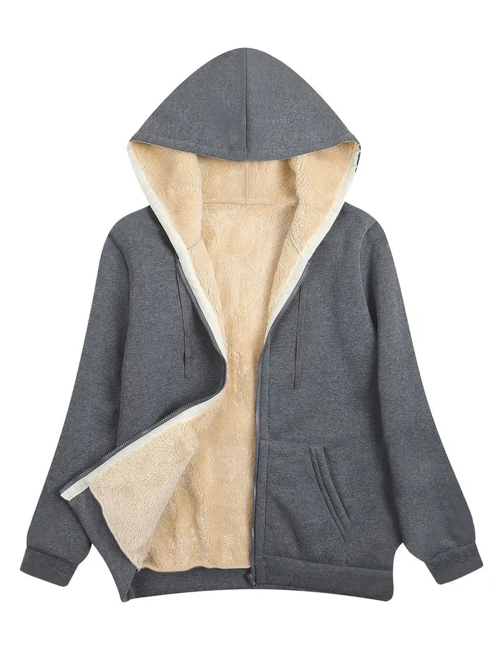 Drune | Warme und weiche Kapuzenjacke für Damen | Perfekt für den Winter