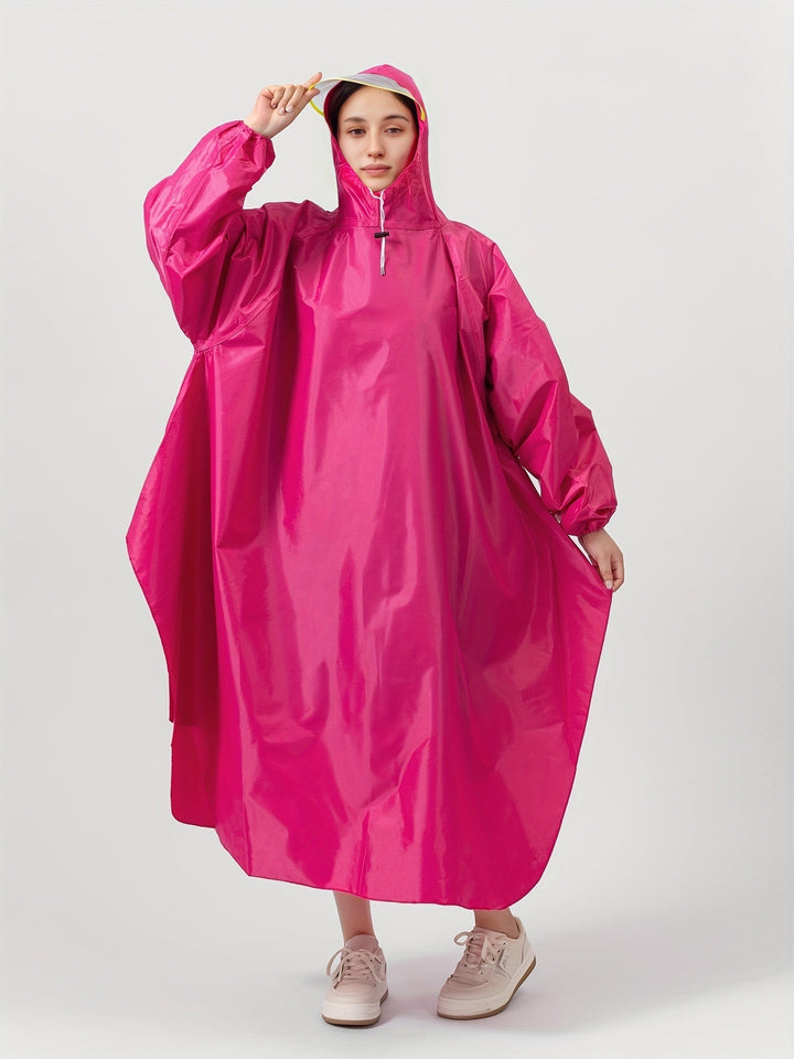 Wasserdichter Unisex-Regenponcho mit Kapuze