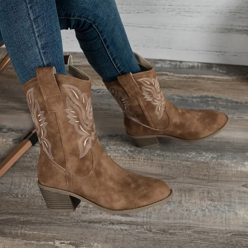 Drune | Retro High Heels Stiefel