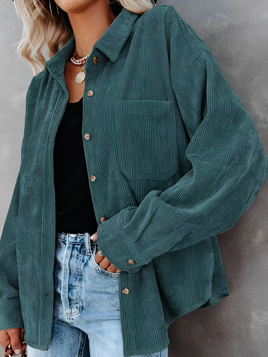 Drune | Cordjacke mit Knöpfen