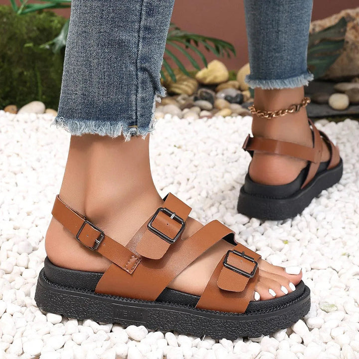 Drune | Damen sandals with thick sole casual