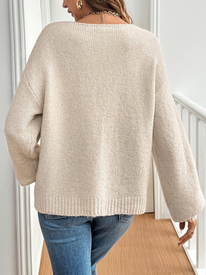 Drune | Französisch-Inspirierter Bindevorderseite Wolle Strickjacke Für Damen - Perfekt für den Alltag