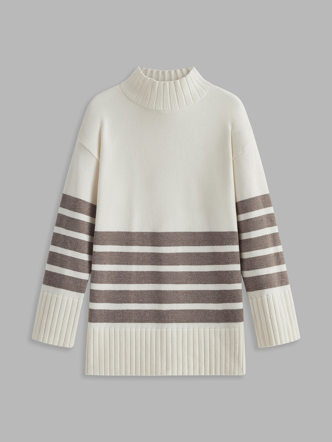 Drune | Miss Paris mock neck striped sweater