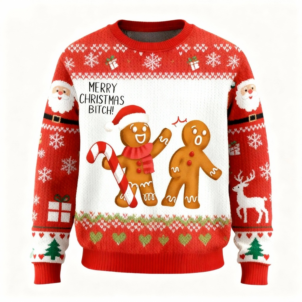 Drune | Weihnachtsmuster Hässlicher Pullover - Unisex Weihnachtsfeier Essentials