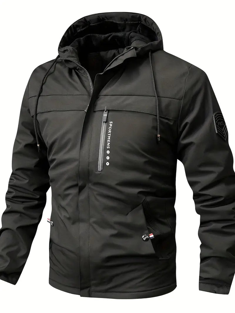 Drune | warme Winterjacke mit Futter aus Leder und Taschen für Herren - Ideal für den Winter