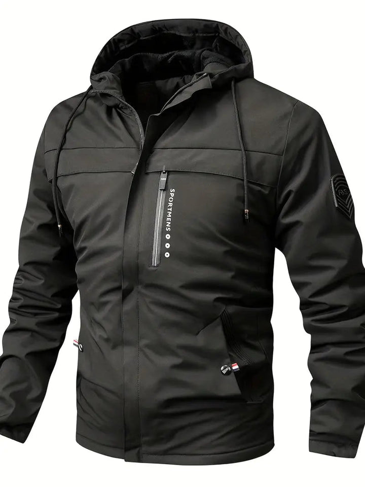 Drune | warme Winterjacke mit Futter aus Leder und Taschen für Herren - Ideal für den Winter