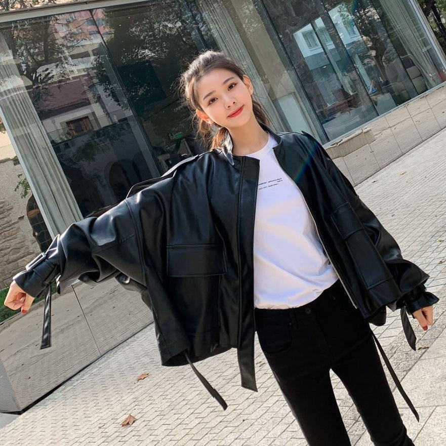 Drune | Damen Lederjacke Mit Box Cut