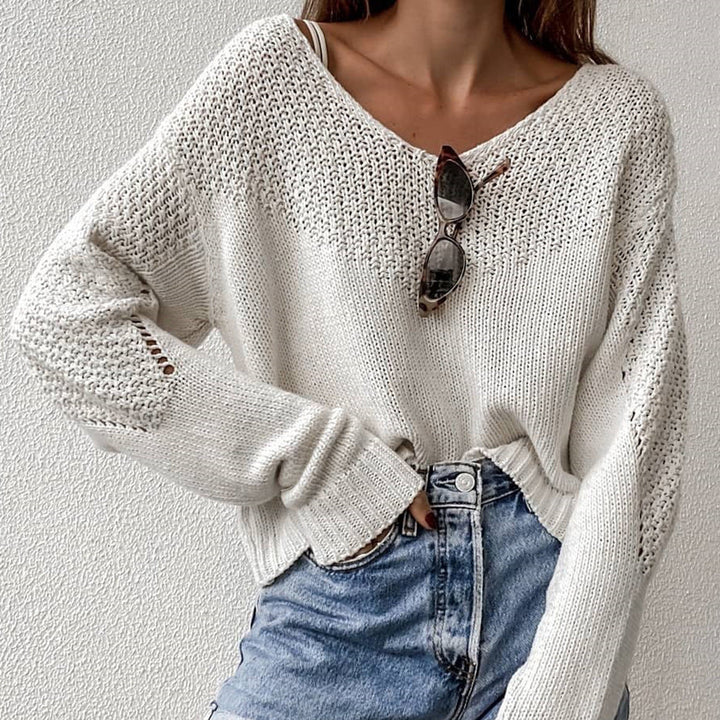 Drune | Lockere Strickjacke mit V-ausschnitt Leicht und Komfortabel Lässiger Chic