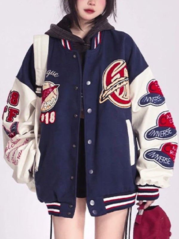 Drune | Varsity College-Jack mit Flockdruck