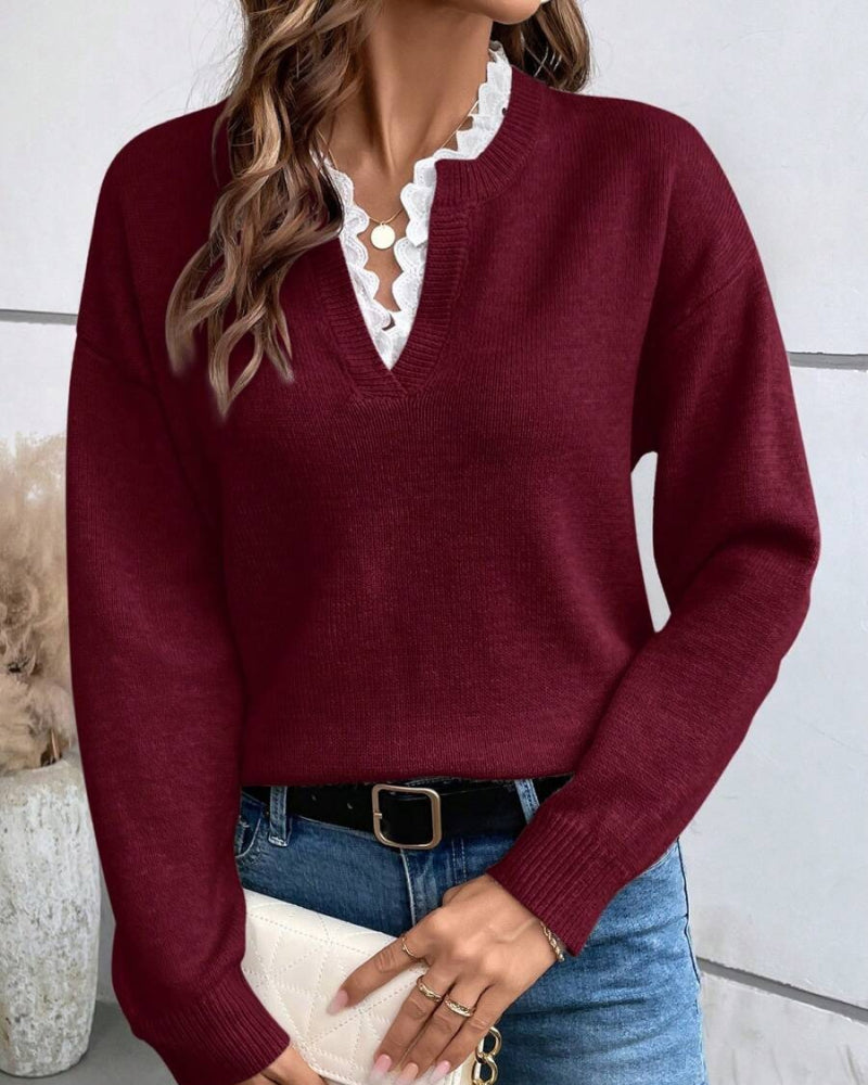 Drune | Strickpullover mit Spitze