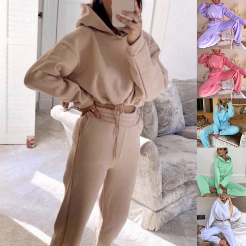 Drune | Jogginganzug Zweiteiler mit Cropped Hoodie