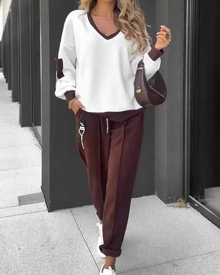 Drune | Block Sweatshirt und Jogginghose Satz