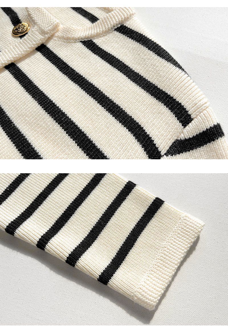 Drune | gestreifter Strickpullover für herbstliche Lagenlooks