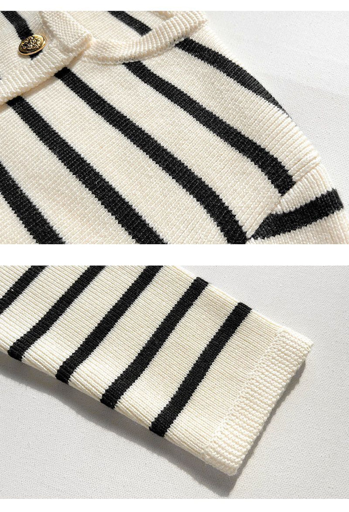 Drune | gestreifter Strickpullover für herbstliche Lagenlooks