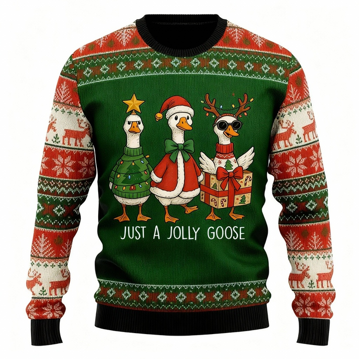 Drune | Weihnachtsgans Druck - Festival der hässlichen Pullover Feiertagsdrucke