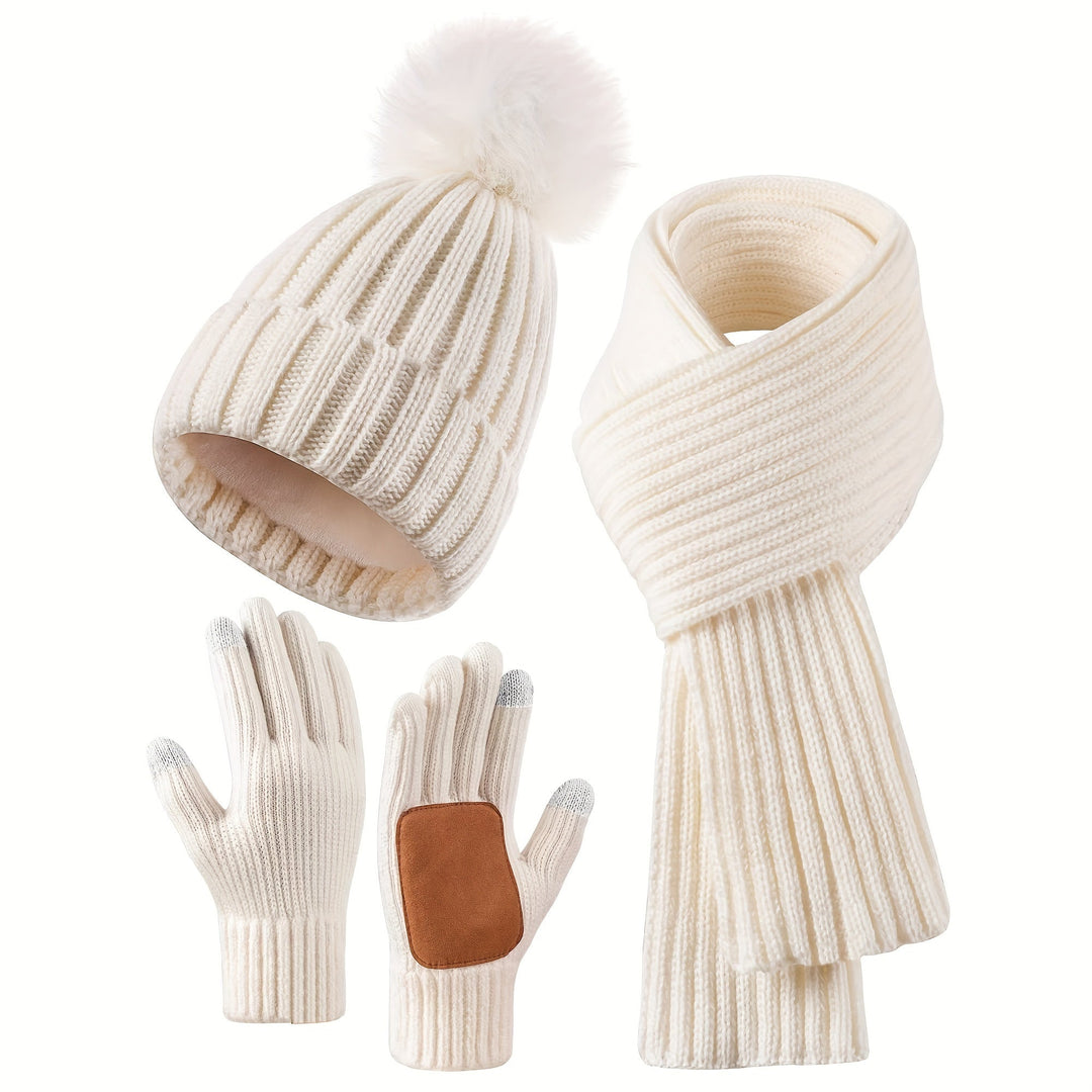 Drune | Lässiger Winter Stilvolles 3-teiliges Set für Frauen