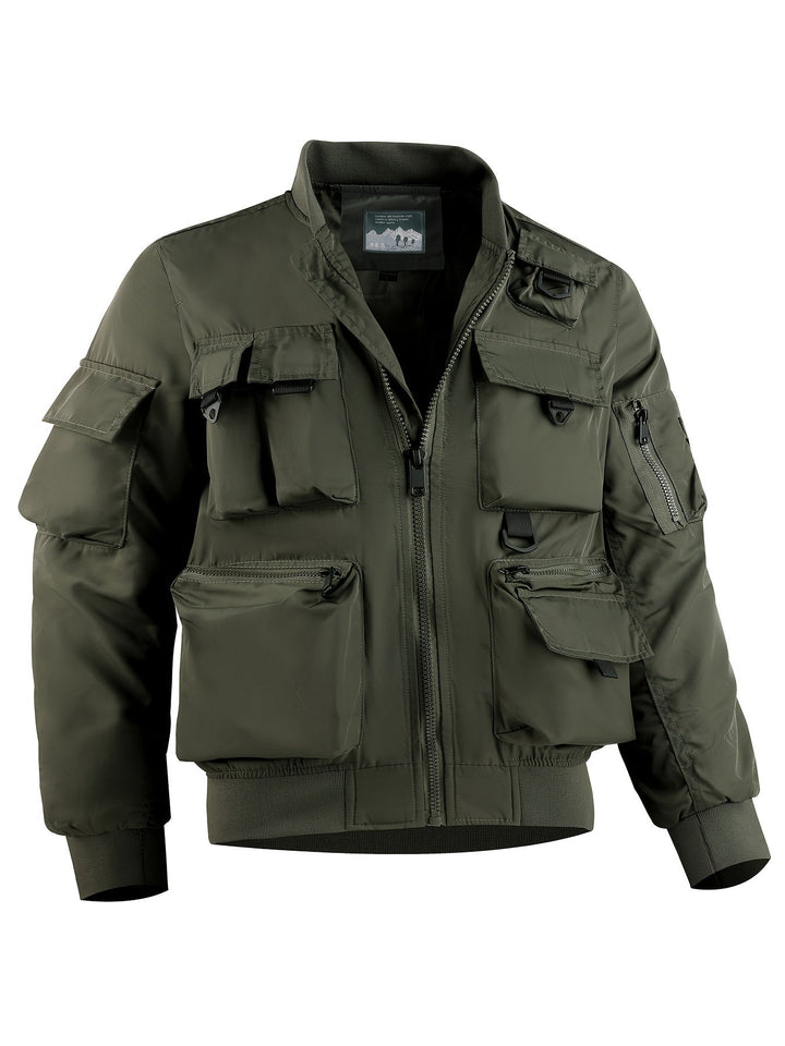 Drune | Bomberjacke Herren - Multifunktionale Outdoor Jacke mit vielen Taschen & Reißverschluss