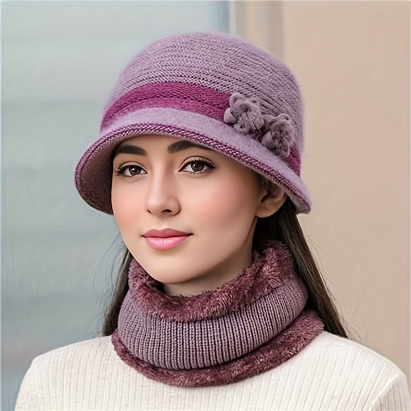 Drune | Schickes Winter Stilvolles Gestricktes Set für Frauen