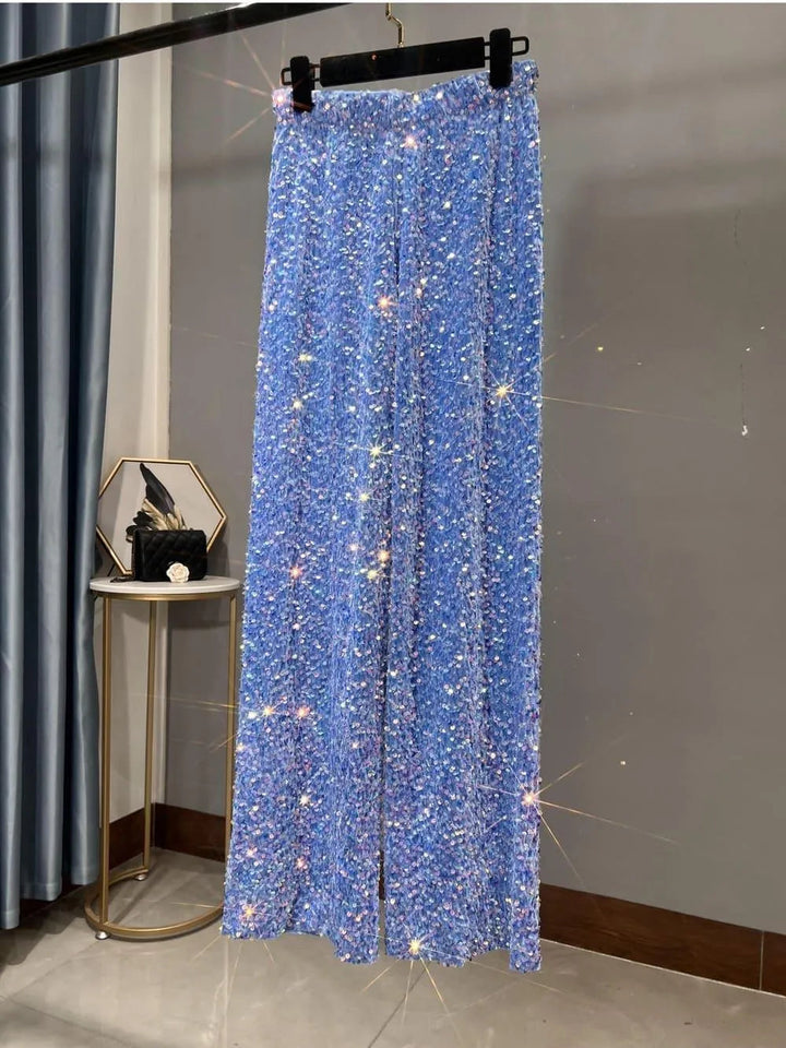 Drune | Weite Sonnenhose mit Pailletten
