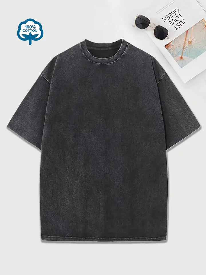 Drune | Baumwoll-T-Shirt mit Rundhalsausschnitt