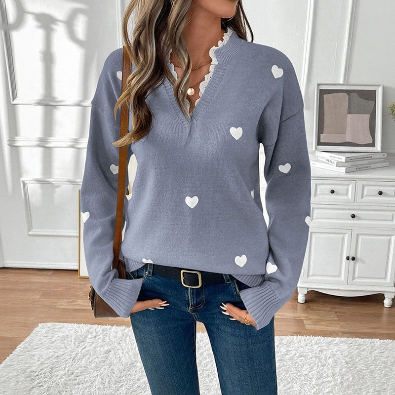 Drune | Ausschnitt Liebe Pullover für Damen