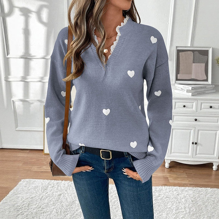 Drune | Ausschnitt Liebe Pullover für Damen