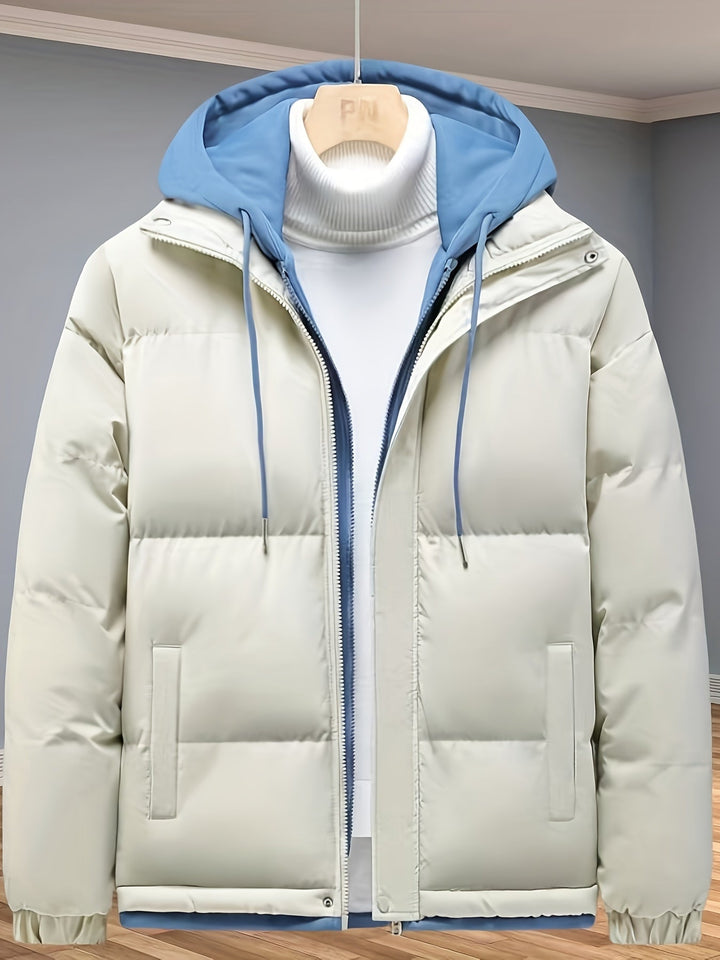 Drune | Verdickte Mittel-Lange Reißverschluss Winter Jacke Für Herren - Perfekt für Outdoor-Aktivitäten