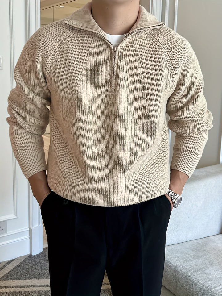 Drune | Lässiger Pullover mit Reißverschluss für Männer