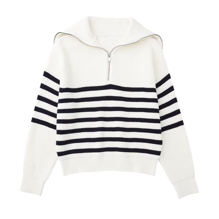 Drune | All Match Wollpullover Mit Offenem Kragen