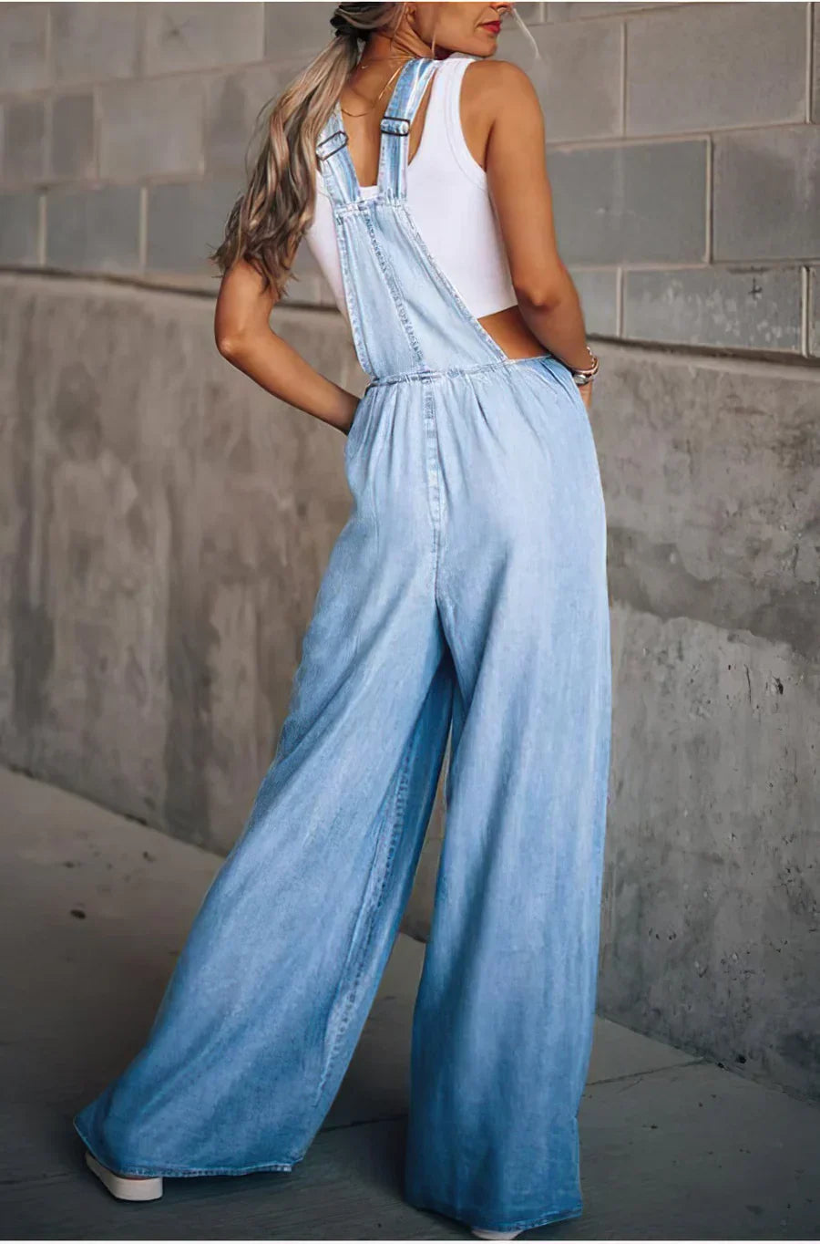 Drune | Armelloser Trendiger Denim-Overall für Damen
